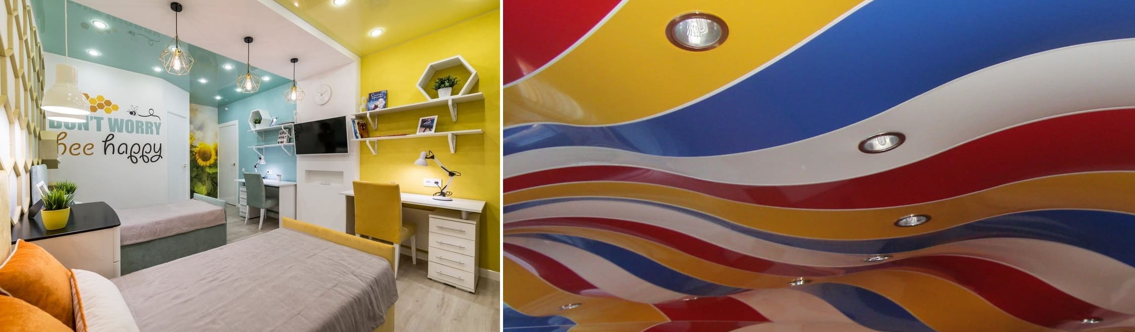 Комбинированные потолки заказать по индивидуальному дизайну с установкой специалистами Alezi